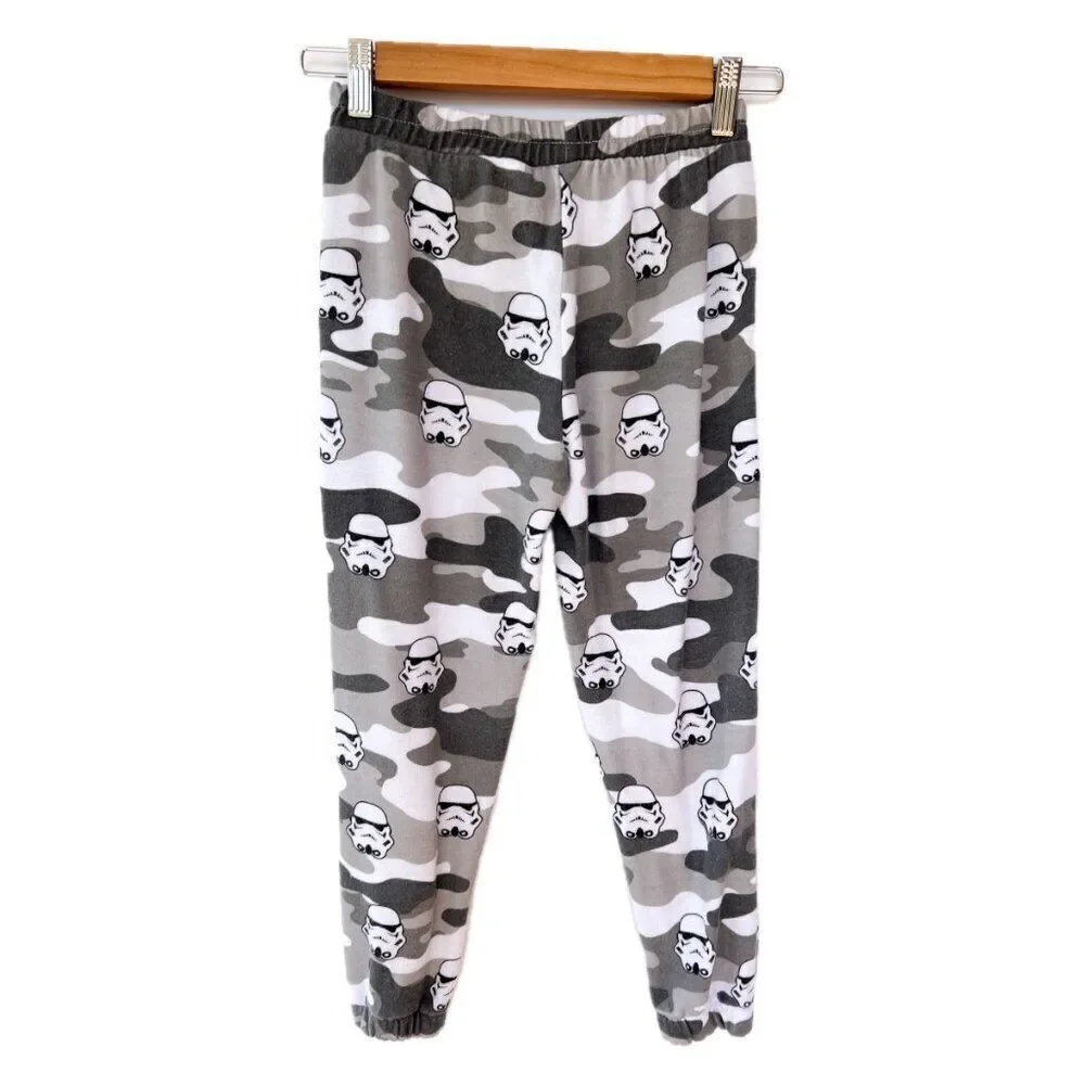 NWT Chaser Star Wars  Grey Camo Stormtrooper Toss Slouchy Pant Kids Size 8